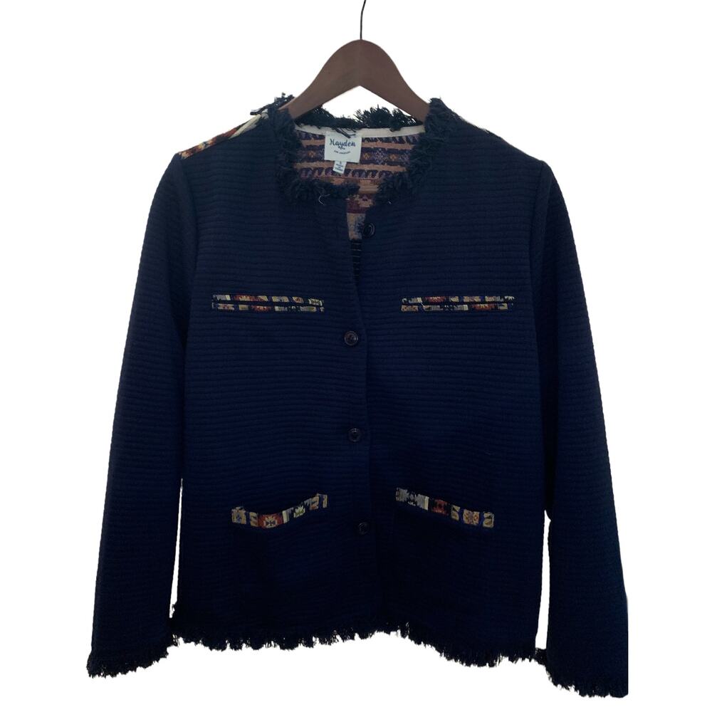 Hayden Anthropologie Los Angeles Tapestry Aztek Jacket Size Small